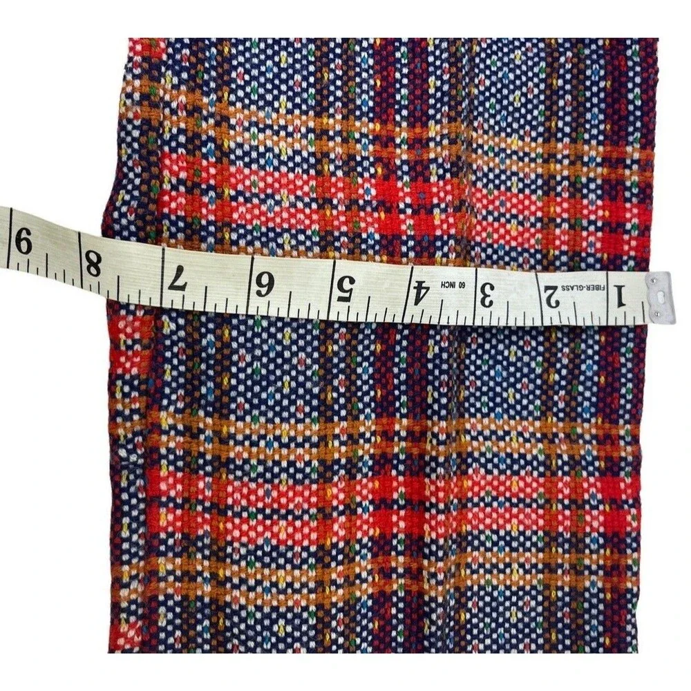 Vtg KMart 70's Girls Pants Suit Vest flare bottoms Costume Blue Red Plaid Hippie